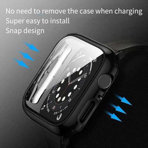 product_image_name-Generic-حامي شاشة Apple Watch - متوافق مع سلسلة 11 42mm تغطية كاملة، PC صلب، حماية فائقة النحافة (42mm - أسود)-4