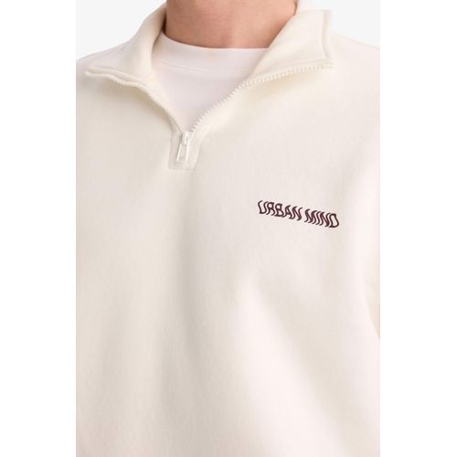 product_image_name-Defacto-سويت شيرت بفتحة رقبة واقفة وكلمات مطبوعة وبمقاس واسع-4