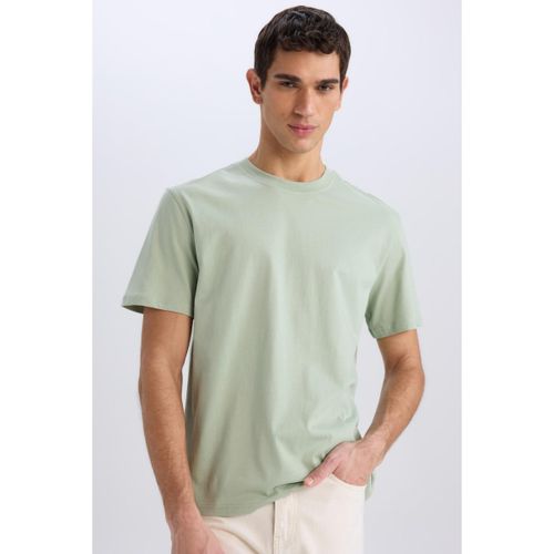 product_image_name-Defacto-Man Crew Neck New Regular Fit Short Sleeve T-Shirt - Lt.Green-1