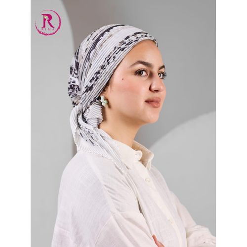 Generic Pleated Printed Chiffon Scarf