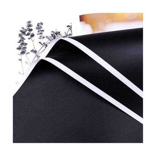 Generic 20PCS Black Border Flower Wrapping Papers Line Fog Surface Gifts  Paper Florist Bouquet Waterproof Plastic Paper @ Best Price Online