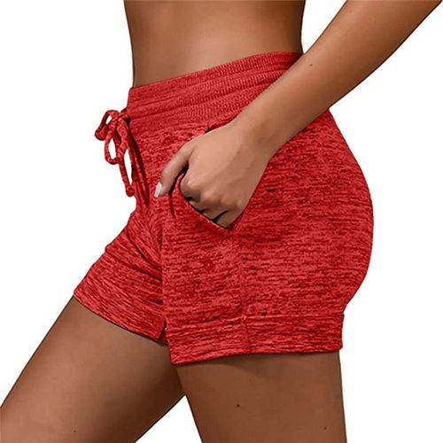 Fashion (Red)Women Sports Hot Shorts 2021 Summer New European Style Causal  Lady Cuffs Cotton Home Short Elastic Women's Fitness Shorts SHA @ Best  Price Online