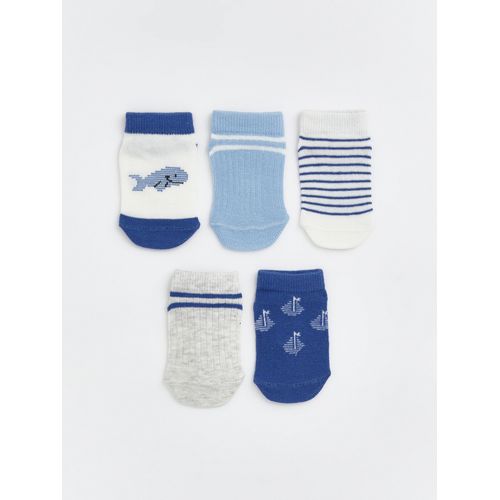 product_image_name-LC Waikiki-Baby Boy Patterned Trainer Socks 5-Pack-1
