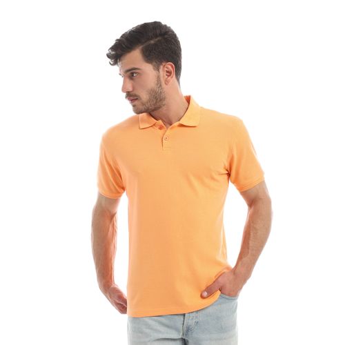 light orange polo shirt