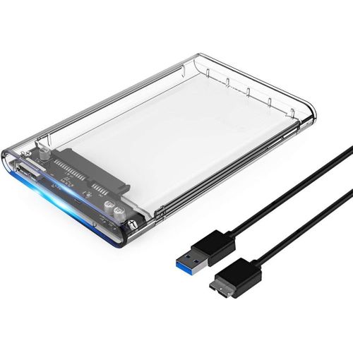 product_image_name-Generic-حاوية محرك الأقراص الصلبة الخارجي SATA إلى USB C 3.1 بسرعة 6 جيجابت في الثانية حاوية شفافة للمحرك الخارجي لأقراص HDD/SSD بسماكات 7/9.5 مم بدون أدوات تدعم UASP تصل إلى 4 تيرابايت-1