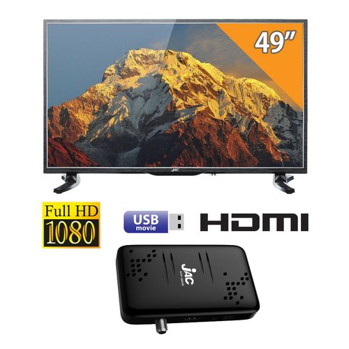 تلفزيون Jac تليفزيون 49N - 49 بوصة Full HD LED مع لوحة IPS + ريسيفر ميني NGR-666 Full HD من جوميا