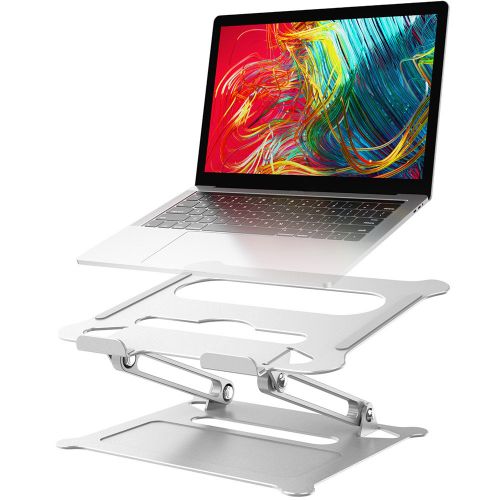 Buy Adjustable Aluminum Laptop Stand Ergonomic Multi-Angle Desk Laptop Holder in Egypt