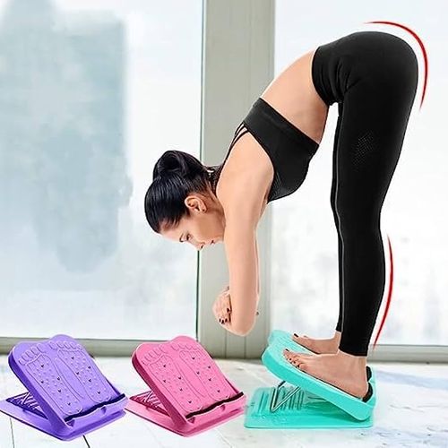 Generic Yoga Stretch Board, Leg Stretcher, Adjustable Anti-Slip - 8 Levels  (Pink & Blue) @ Best Price Online