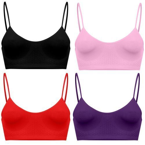 Buy Cottonil Bundle Of 4 Solid Bra Vega - For Women in Egypt