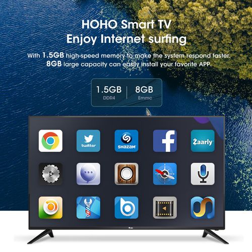 HOHO 55 بوصة شاشة Ultra HD سمارت - أسود