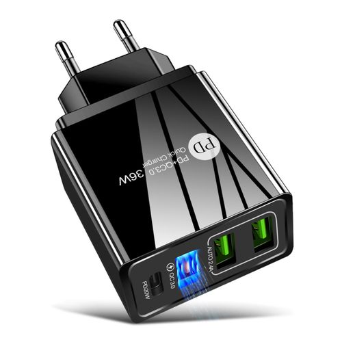 product_image_name-Generic-36W PD Quick C-harger F-ast Chargring Adapter with 3 USB-1