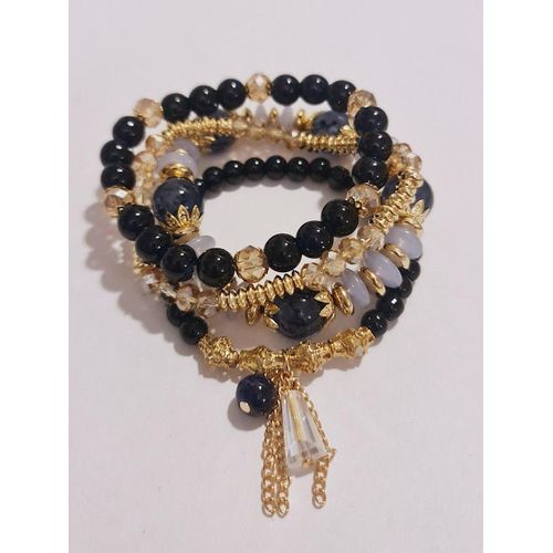 product_image_name-Generic-Black and gold beads four Bracelets Set-2