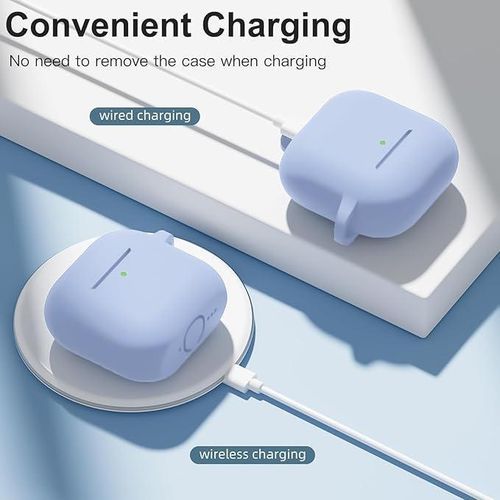 product_image_name-Generic-جراب سيليكون ناعم من تين تك يوفر حماية كاملة مع سلسلة مفاتيح مدمجة، متوافق مع سماعات AirPods Pro 2، تصميم أنيق للرجال والنساء، مقاوم للخدش والصدمات (أزرق فاتح).-2