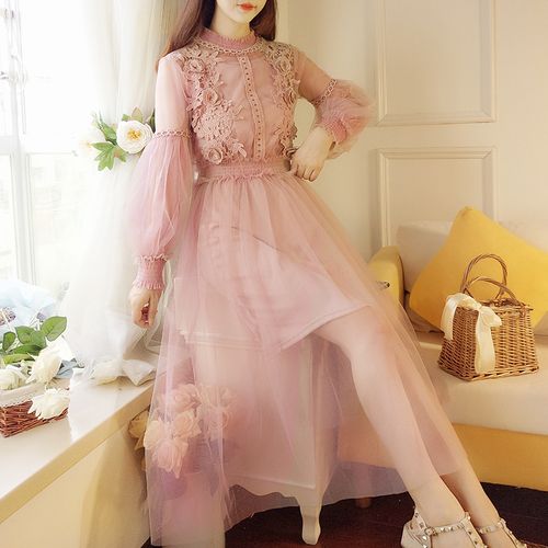 Korean tulle dress best sale