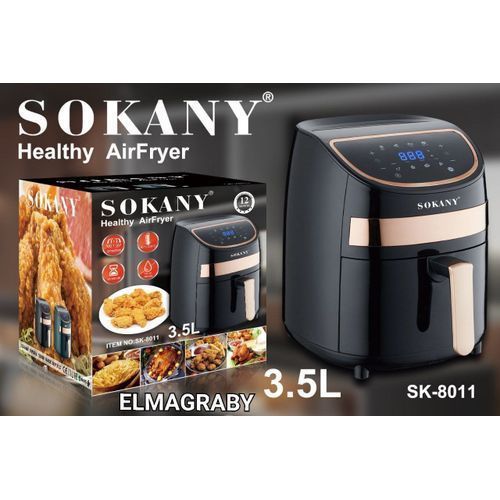 Buy Sokany Healthy Air Fryer Sokany Touch Screen Digital - 3.8L SK-8011 in Egypt