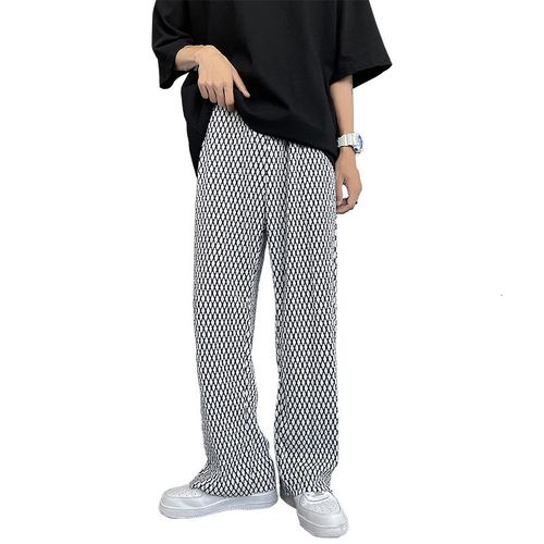 High quality South Korean silk jogging pants for men and women4003#