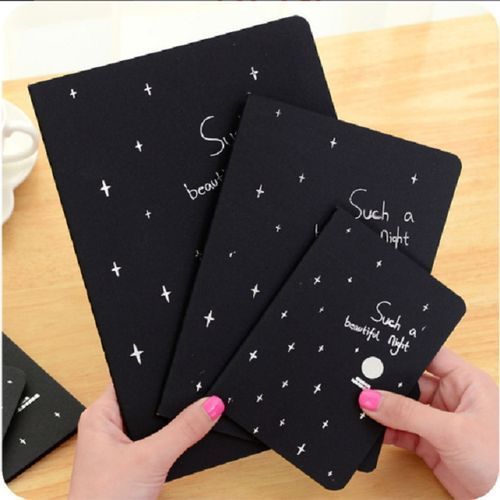 Buy 3 PCS Sketchbook Diary Drawing Painting Graffiti Soft Cover Black Paper Sketch Book Notebook Office School Supplies Gift, Size:M 32K in Egypt