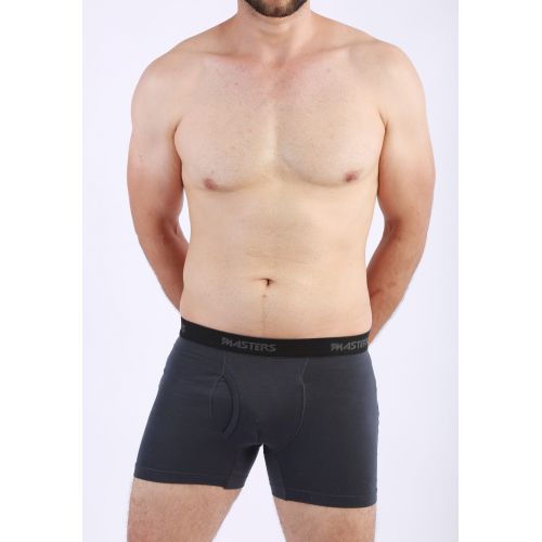 Buy Masters Underwear For Men Classic Boxer Cotton Stretch - Dark Gray in Egypt