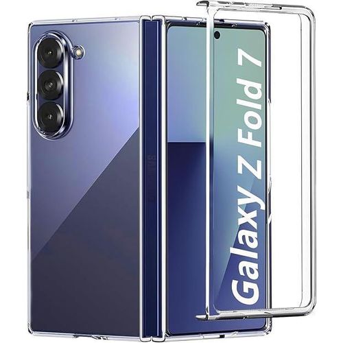 product_image_name-Generic- ZFold 7 Case Clear Matte for Samsung Galaxy Z Fold 7 Case Cute for Galaxy fold Z 7 Phone case Transparent Slim Shockproof PC Cover for Samsung fold7 5G Case for Women Men - Translucent-1