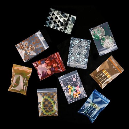 New Arrival 100pcs Plastic Packaging Bags Ziplock Pill Packaging Pouches  New 100Pcs Mini Zip lock Bags