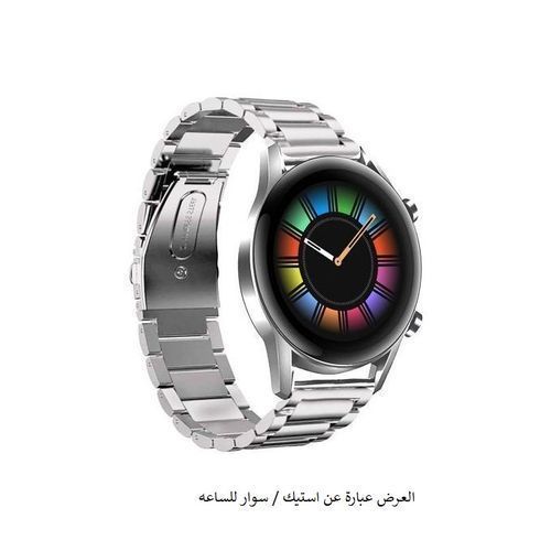product_image_name-Generic-سوار استانلس بديل 20 ملم لهواوي جي تي 3 42 ملم - فضي-2