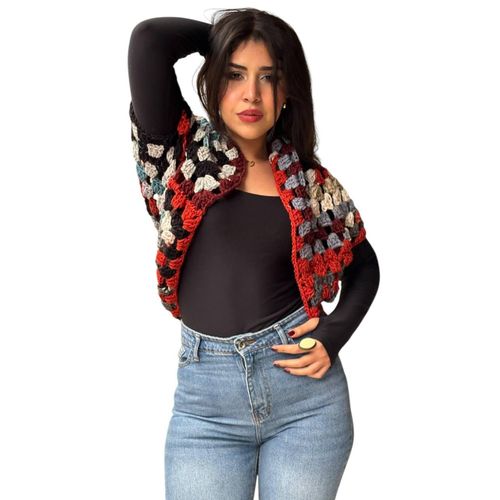 Generic شال كتف كروشيه ملون يدوي - image 2