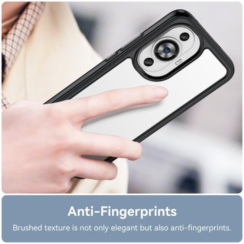 product_image_name-Generic-غطاء هاتف هواوي نوفا 11 - حماية أكريليك وTPU بألوان زاهية - مقاوم للانزلاق، مضاد للصدمات - أسود-3