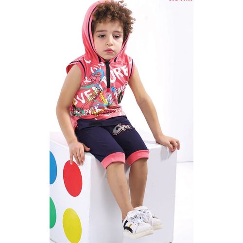 Buy Al Wedad Boys Pajama Set Cotton- 3611 - MELON in Egypt