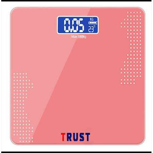 product_image_name-Trust-Glass Digital Weight Scale - 180kg - Pink-1