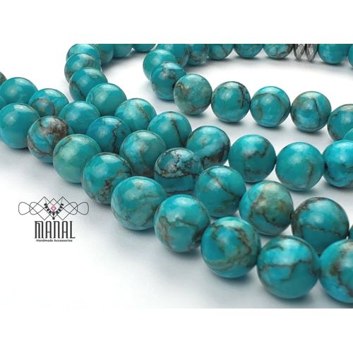 product_image_name-Manal Handmade Accessories-99 Beads Of High Quality Natural Blue Turquoise Stones-2