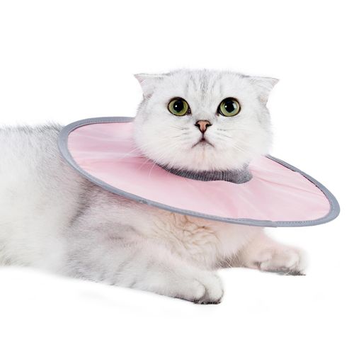 Generic Cat Cone Collar Stop Licking Adjustable Ribbing Neck