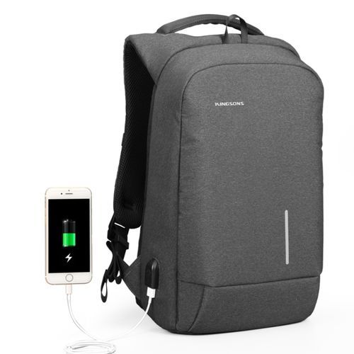 Fashion KINGSONS KS-3149 Laptop Backpack 15.6-inch (Dark Gray