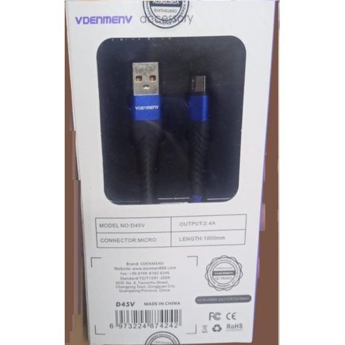 product_image_name-Generic-VDenmenV 2.4A Fast Charging USB x Micro Cable-2