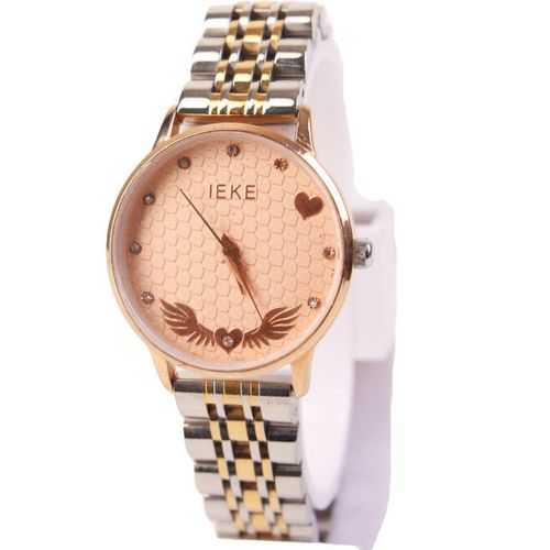 product_image_name-Generic-ساعة يد نسائية كاجوال - هيكل من الفولاذ المقاوم للصدأ ذهبي -3