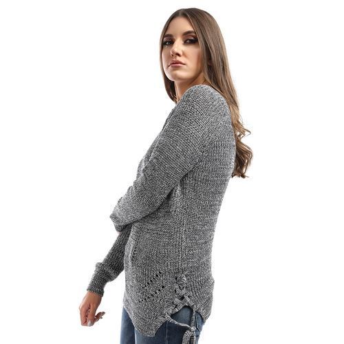 Ravin Slot Self-Tie Heather Grey Pullover