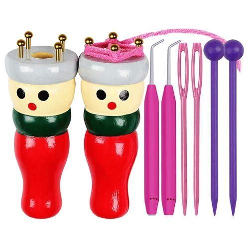 تسوق French Knitter Tool 2 Pack, Wooden Knitting Dolly Set Spool اونلاين