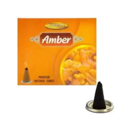 product_image_name-Generic-بخور هرمي برائحة العنبر الفاخرة 20 قطعة مع طبق معدني-1