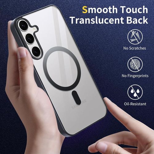 product_image_name-Generic- جراب مغناطيسي لموبايل سامسونج جالاكسي A36 / جالاكسي A56 5G متوافق مع ماج سيف درجة عسكرية مضادة للصدمات غطاء حماية خلفي شفاف نحيف ممتص للصدمات (اسود) -8