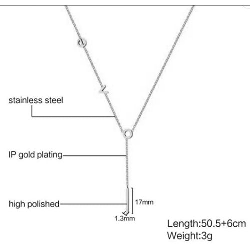 product_image_name-Generic-قلادة حب حرفية بتصميم كوري من الفولاذ المقاوم للصدأ مطلية بالذهب الأبيض 18 قيراط-2