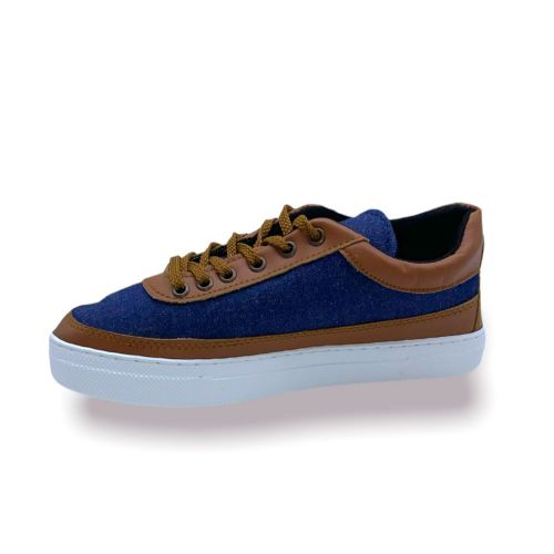 Buy Hammer Canvas Lace Up Sneakers For Men - Havana & Navy Blue in Egypt