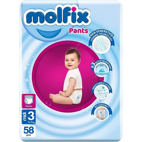Buy Molfix Diapers - Size 3 - 58 Pcs in Egypt