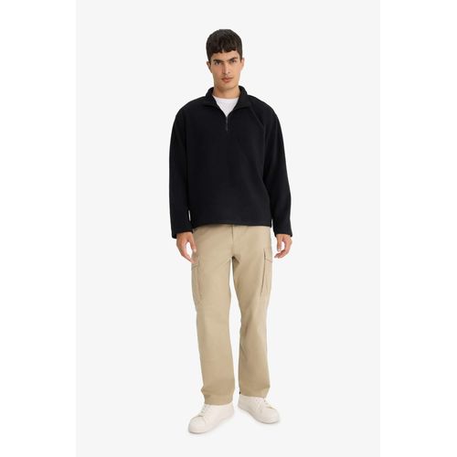 product_image_name-Defacto-كنزة بقلنسوة من الصوف المحبوك بمقاس مريح وسحاب نصف-3