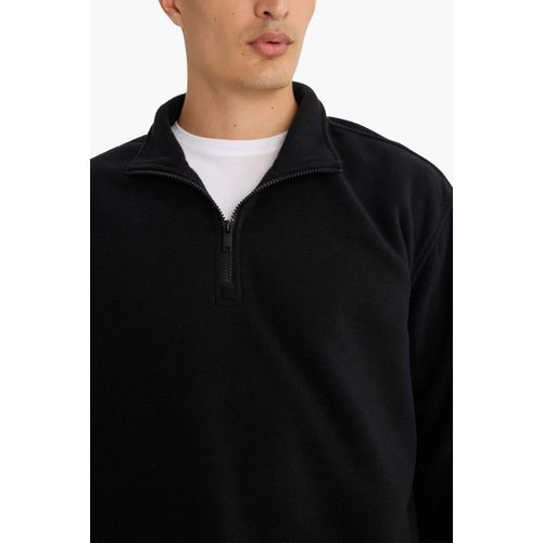 product_image_name-Defacto-كنزة بقلنسوة من الصوف المحبوك بمقاس مريح وسحاب نصف-4