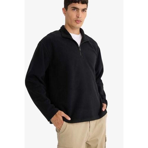 product_image_name-Defacto-كنزة بقلنسوة من الصوف المحبوك بمقاس مريح وسحاب نصف-5