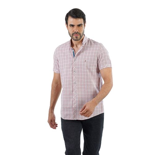 Buy Clever Shirt Cotton Simon Half Sleeve Multicolor. in Egypt