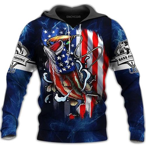 Generic Pike Walleye Fishing Graphic Hoodie Men Clothing 3d America Flag  Fish Printed New In Hoodies Women Harajuku Y2k Pullover @ Best Price Online