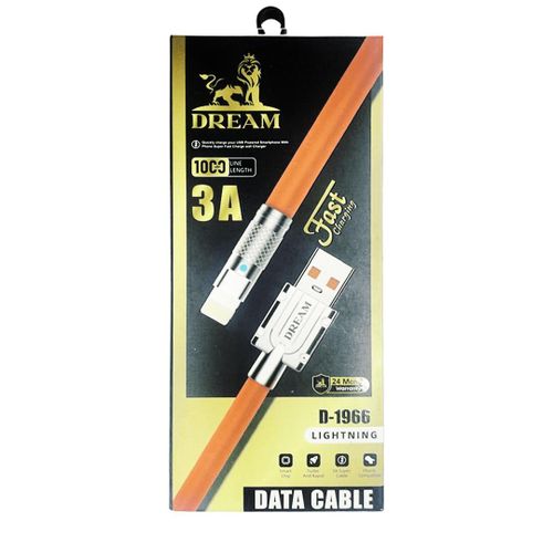 product_image_name-Dream-كابل USB-A إلى Lightning من دريم – شحن سريع 3 أمبير للايفون – اسود-3