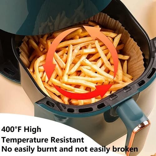 Air Fryer Disposable Paper Liner - Square Non-Stick Parchment Paper Liners,  Oil-proof, Water-proof Cooking Baking Roasting Filter Paper for Air Fryers