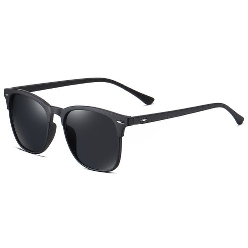 اشتري Fashion Square Frame Sunglasses UV400 Polarized Sun Glasses for Men-3323-MatteBlack Black في مصر