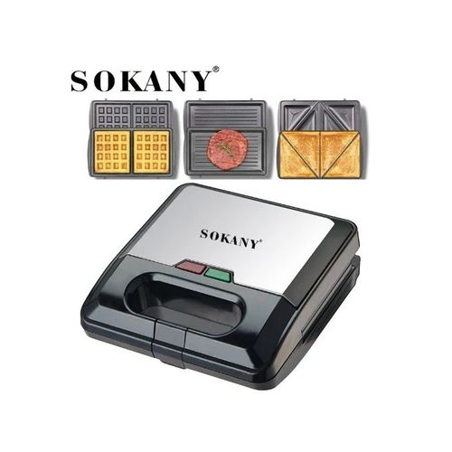 Buy Sokany 3 IN 1 Multifunctional SANDWICH MAKER (Grill ,Waffle,Toast)- ( KJ-303) in Egypt